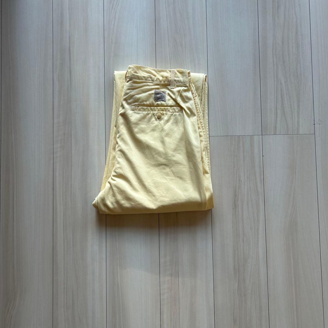 80s ポロバイラルフローレン USA製 ポロチノ 初期タグ ライトイエロー