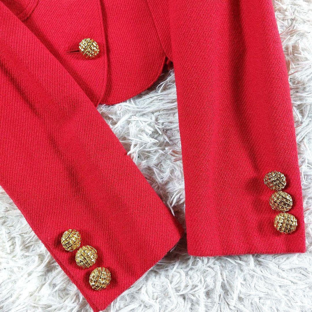 美品 VALENTINO GARAVANI 金ボタンノーカラージャケットイタリア