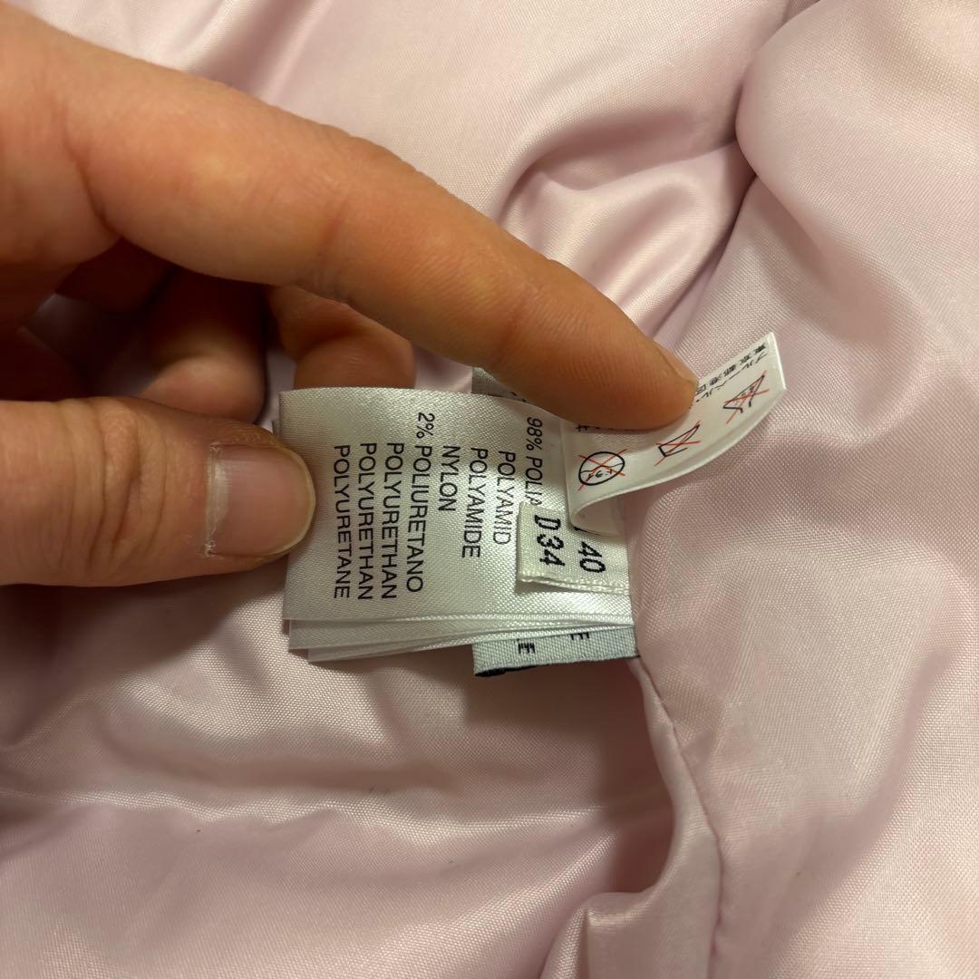 ジャケット・アウター BLUMARINE MINKFAR JEWELD PADDEDVEST PINK