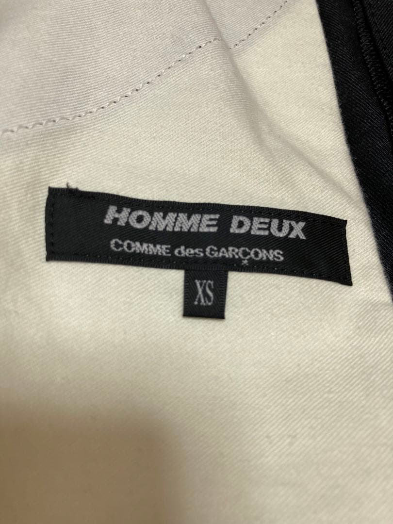 2022SS ギャルソン HOMME DUEX ウール チャコールグレーパンツ