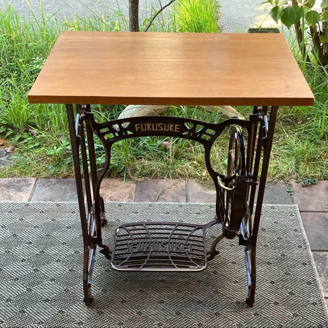 ミシンテーブル 天板はラワン材 FUKUSUKE ヴィンテージテーブル