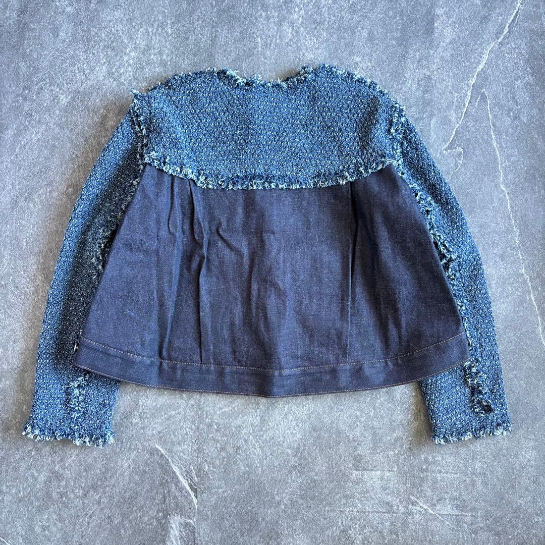 sacai サカイ2025SS 切り替えノーカラージャケット