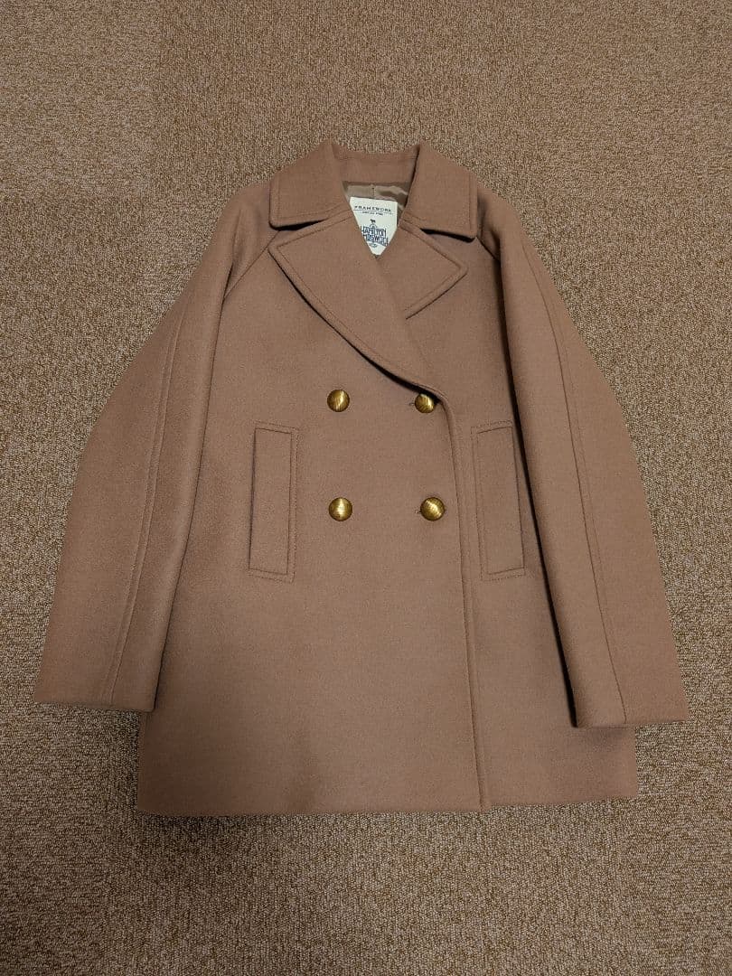 FRAMEWORK ベージュ ダブルブレストコート