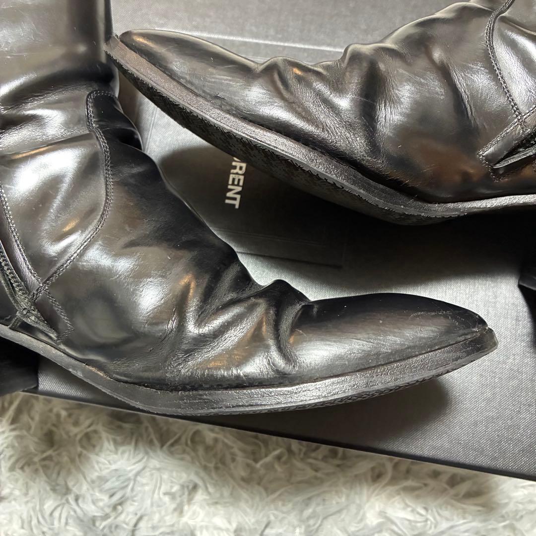 【○箱あり】SAINT LAURENT PARIS 本革 41 BLACK