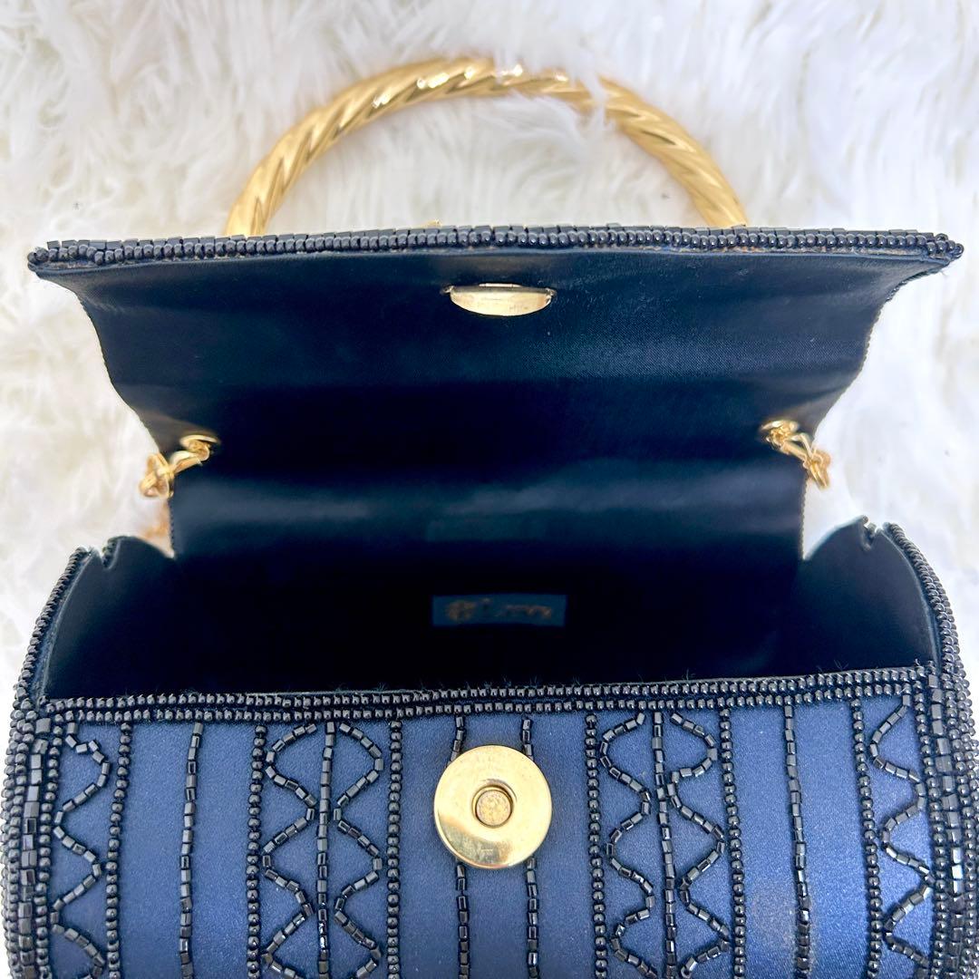 極美品✨ LUMY はしもと ビーズ ハンド ショルダーバッグ 2way