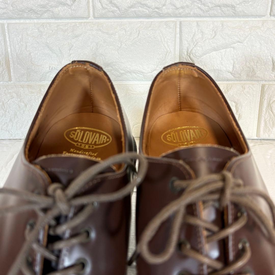 SOLOVAIRソロヴェアー ダークブラウン レザー ドレスシューズ 26cm