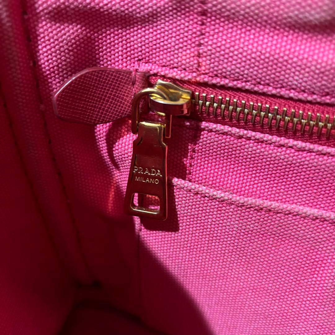 PRADA カナパトート S ピンク 使用感あり