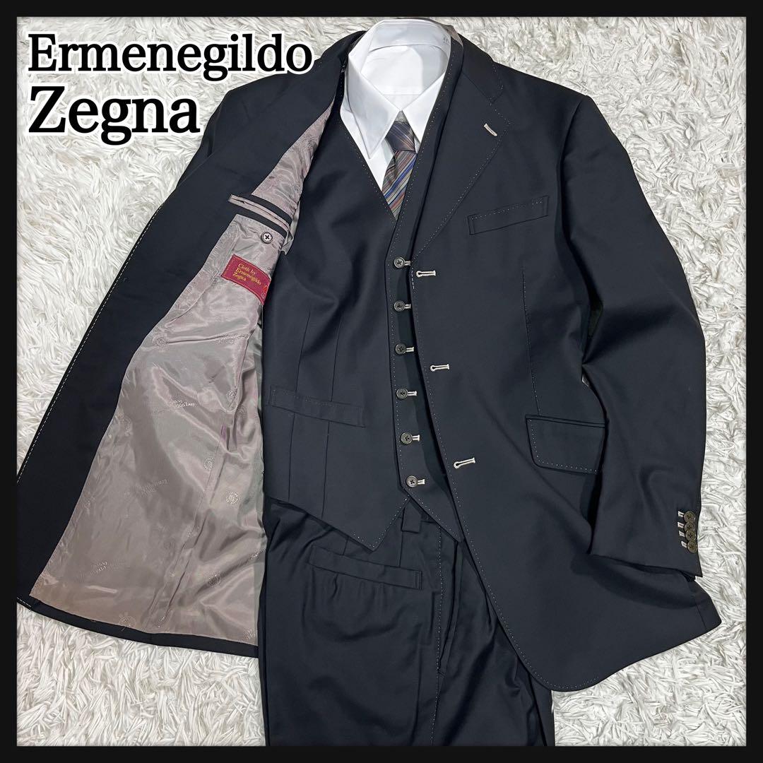 【美品】 エルメネジルド ゼニア 最高級オーダー　スーツ　ベスト　XL ブラック