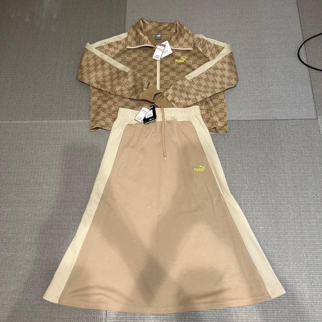 PUMA コアヘリテージ　モノグラムジャケット　スカートLサイズ　上下セット