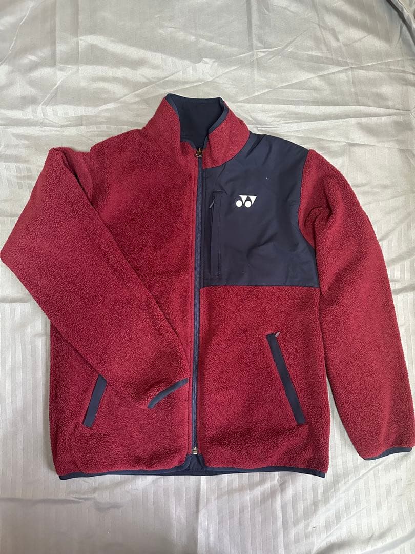 【極美品】ヨネックス ボアリバーシブルジャケット ネイビー×ボア Sサイズ