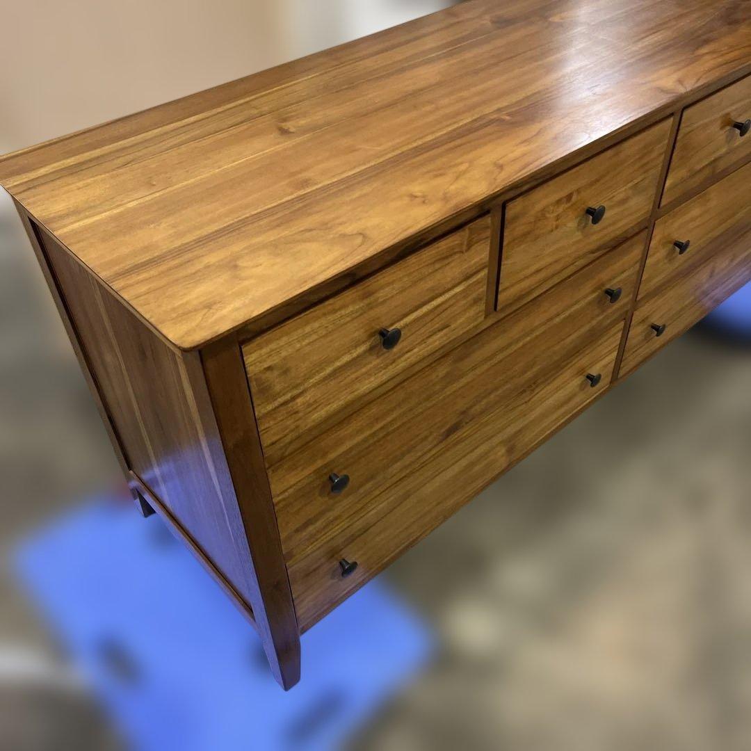 【チーク無垢材】◆ワイドチェスト◇雰囲気抜群◆程度良好！