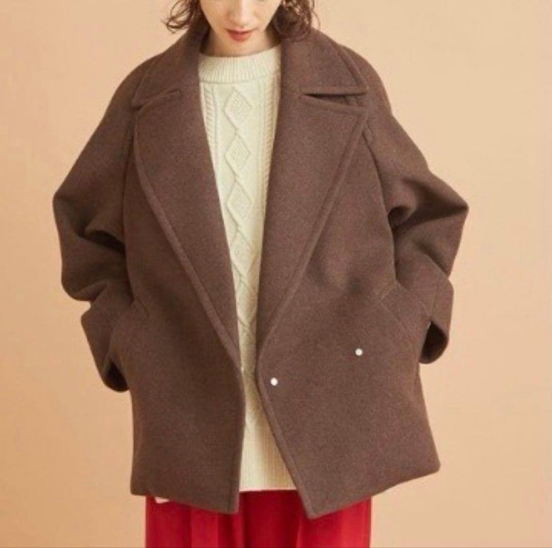 BEAUTY&YOUTH ダブルブレストコート M ブラウン　美品　ミドル　茶