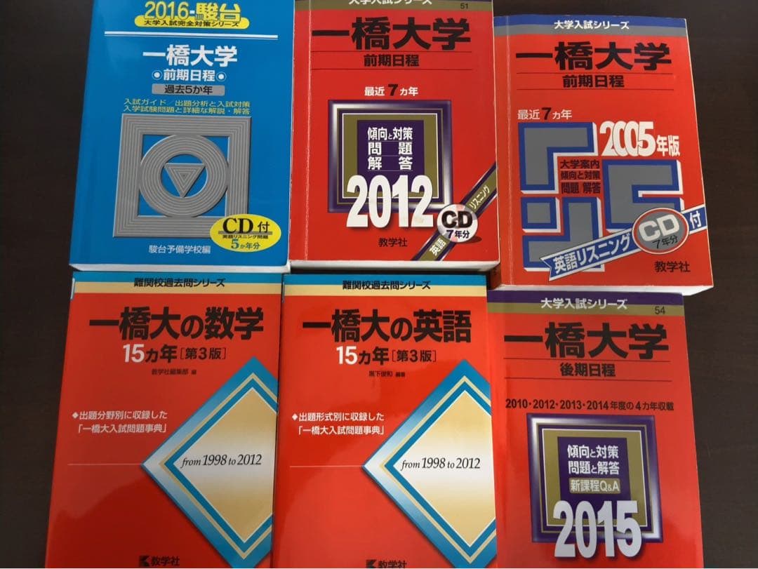【後期問題付き】一橋大学過去問セット　2015-1998