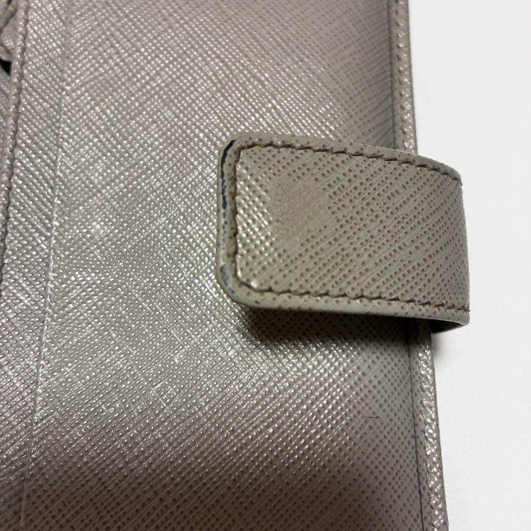 PRADA ブラックレザー 長財布 サフィアーノ