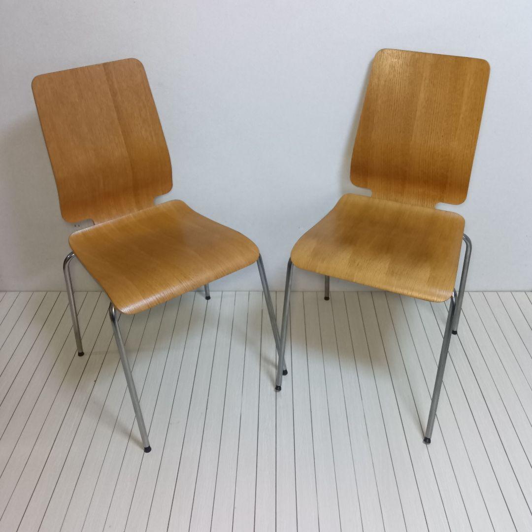 90's 廃盤 IKEA GILBERT スタッキングチェア　プライウッド　2脚