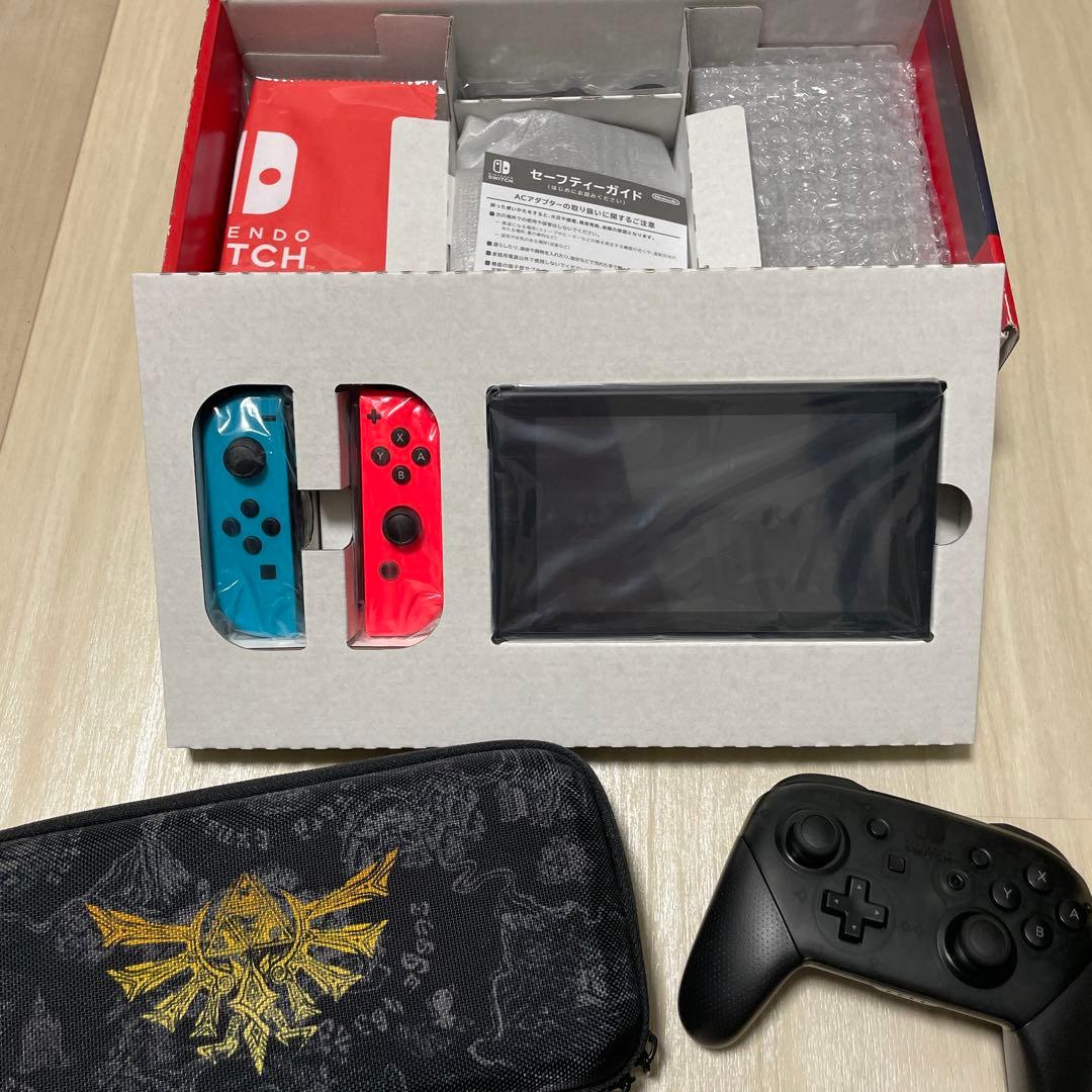 【完品美品】Nintendo Switch 本体 プロコン ハードケースセット