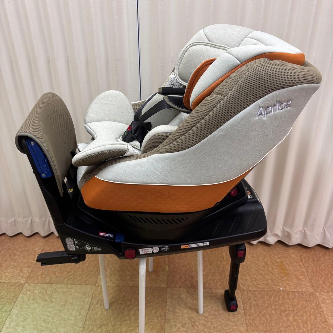 クリーニング済　☆美品☆　新生児　アップリカ　クルリラ　ISOFIX　テラコッタ