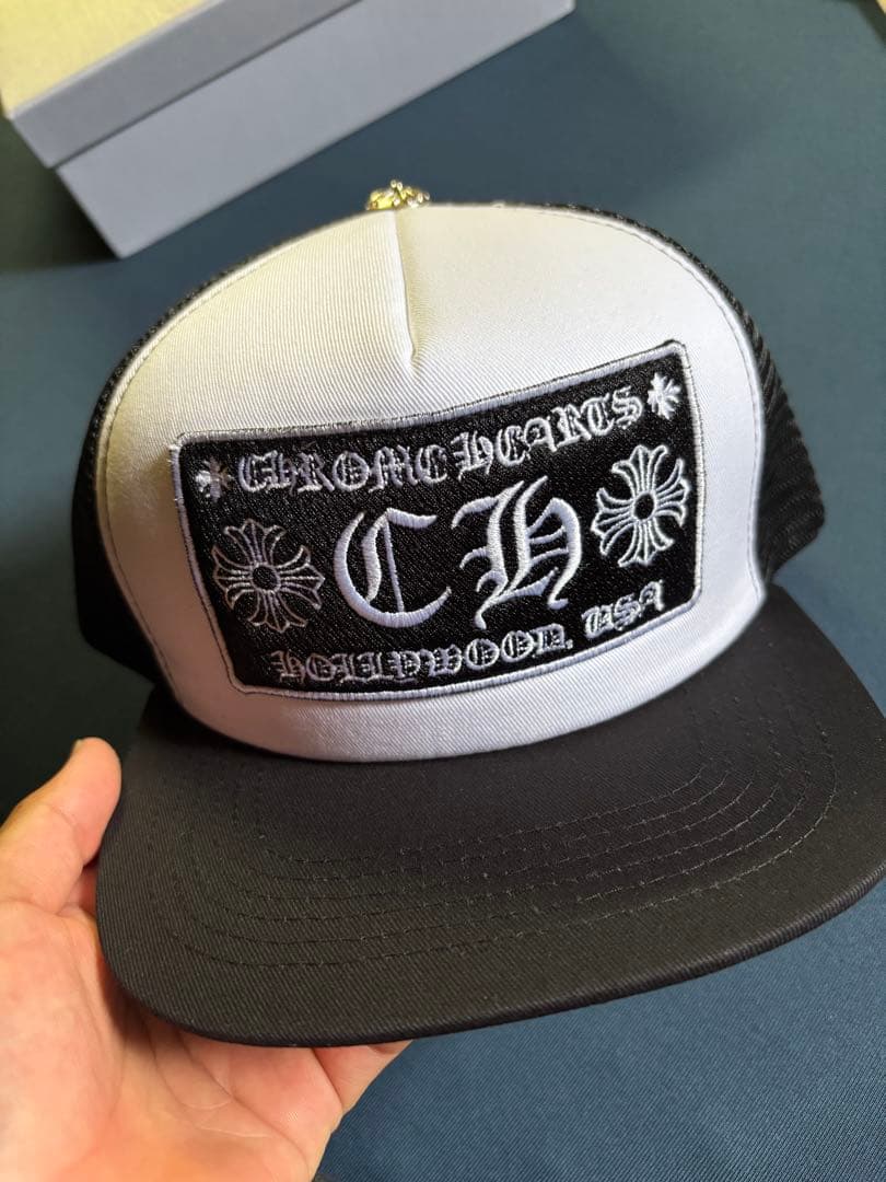 Chrome Hearts トラッカーハット ホワイト/ブラック クロムハーツ