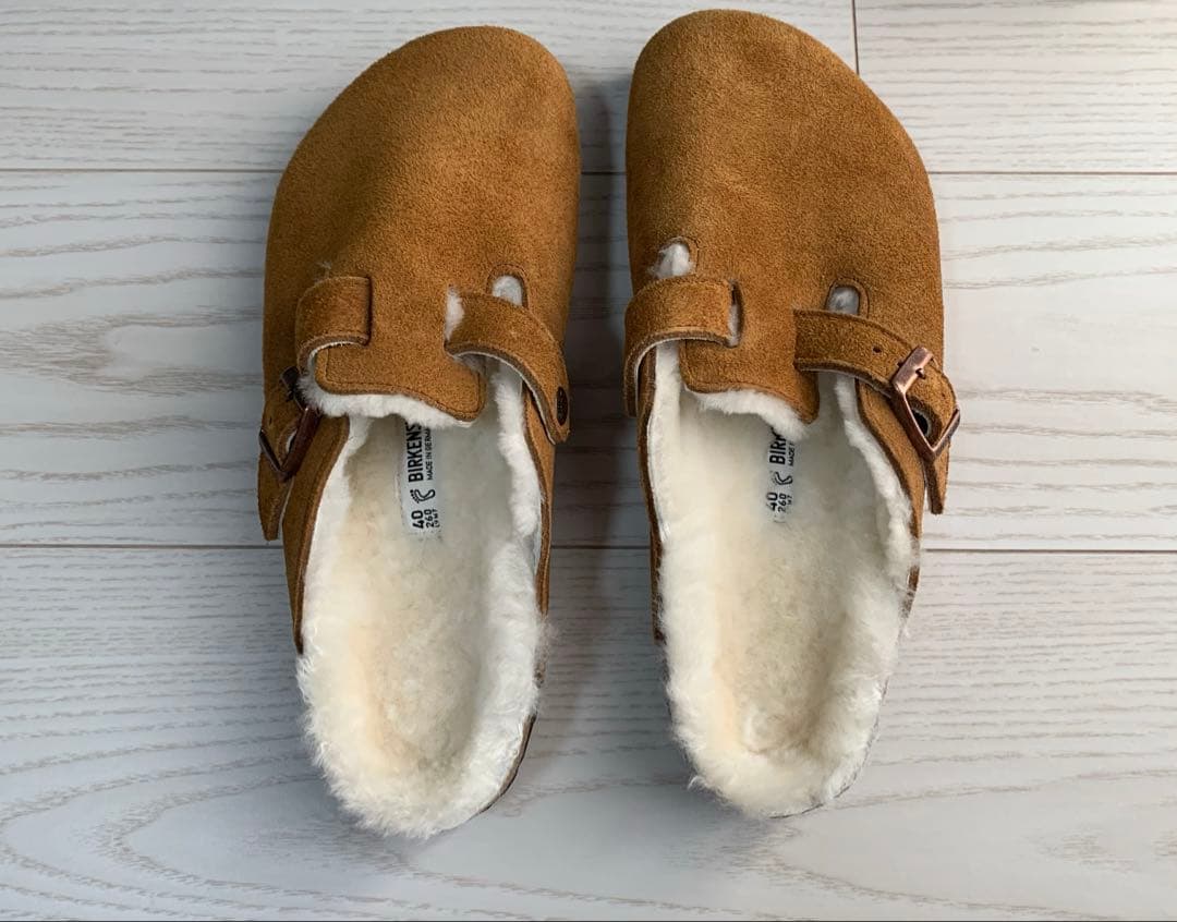 ビルケンシュトック　ボストン　ミンク　レギュラー　スエード　40 未使用品