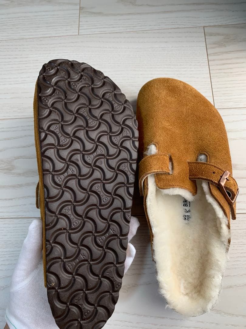 ビルケンシュトック　ボストン　ミンク　レギュラー　スエード　40 未使用品