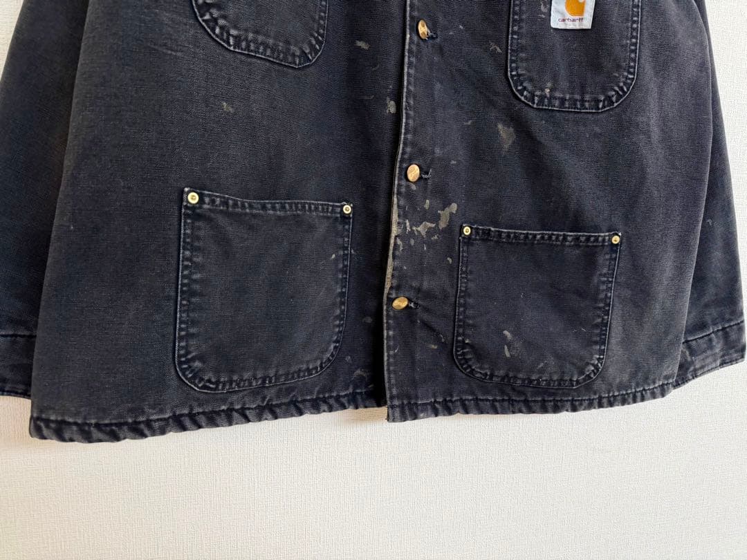 超スペシャル 80s 星タグ アメリカ製 カーハート チョアコート 46 黒