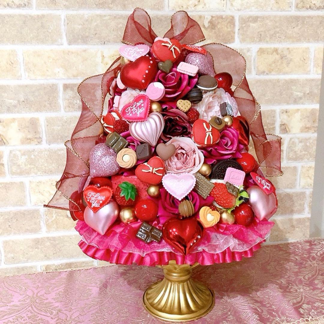 ラスト1点♡フラワーアレンジメント♡バレンタインツリー♡造花アレンジ♡