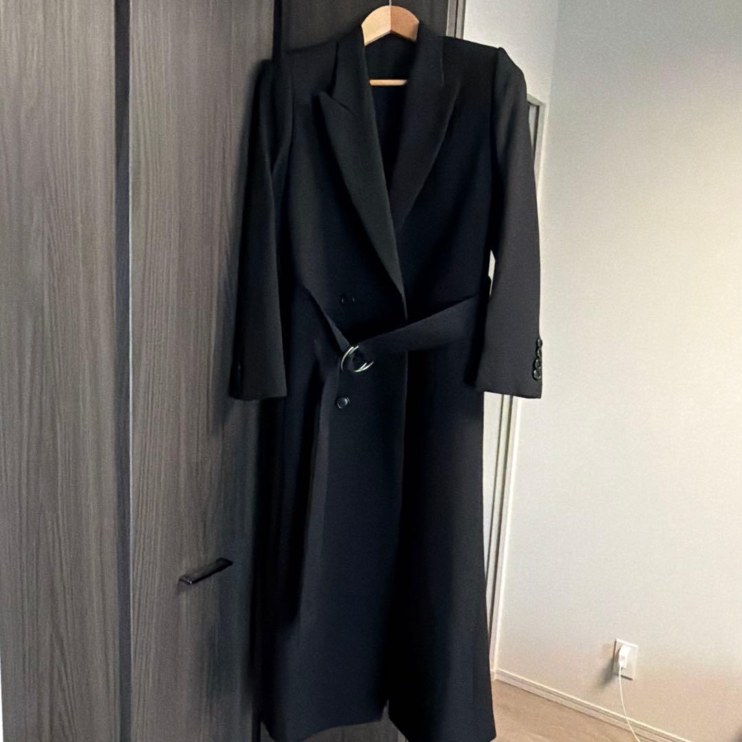 紫*亜様 Ami Paris ブラック ロングコート ベルト付き