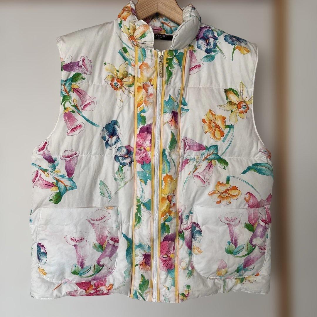 LEONARD 花柄 ダウンベストLL