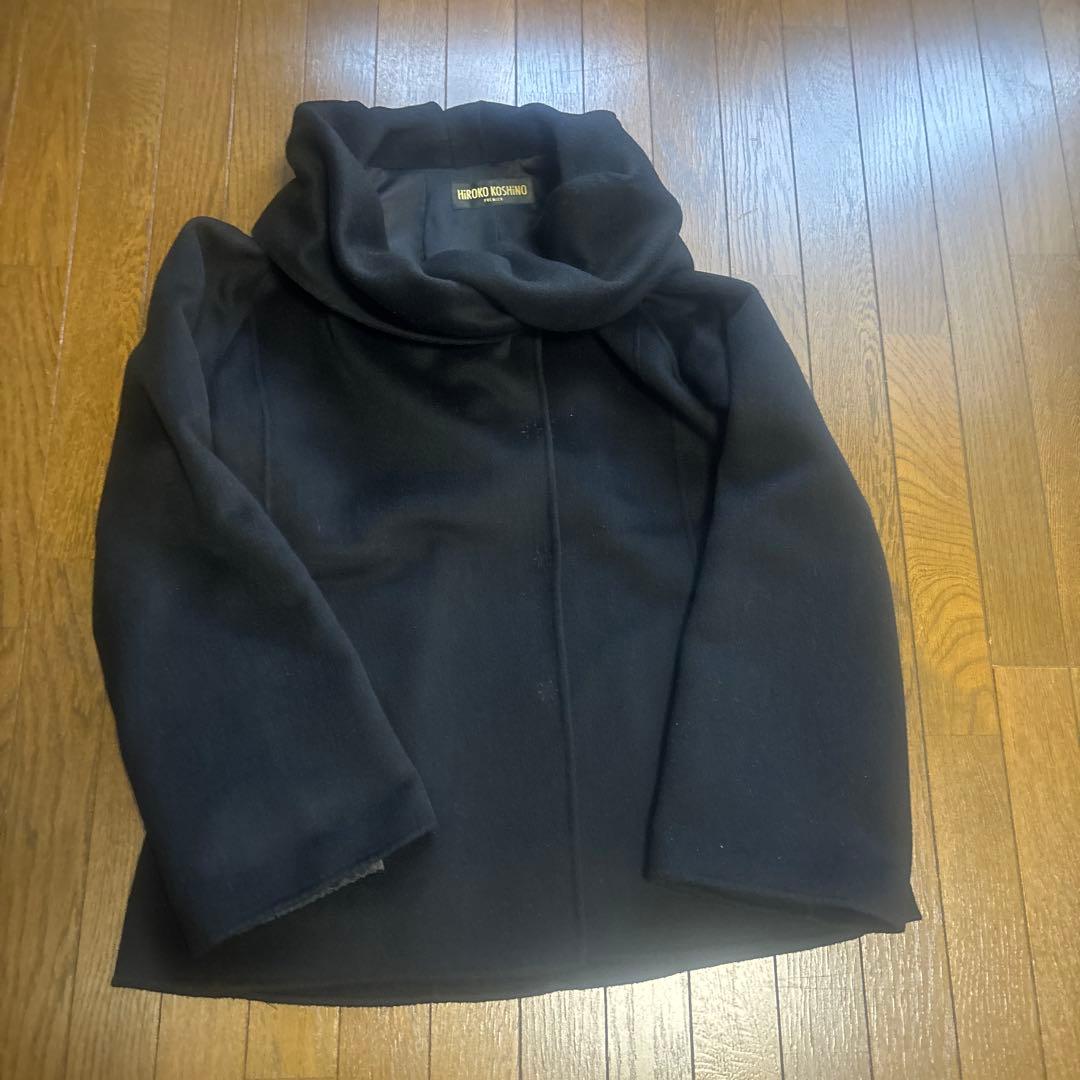 美品　HIROKO KOSHINO プレミア タグ付カシミヤショートコート