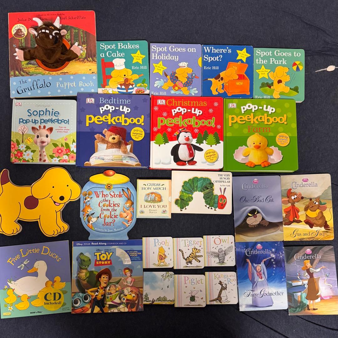 9割美品　赤ちゃん絵本、仕掛け絵本　英語絵本19冊＋ミニ6冊