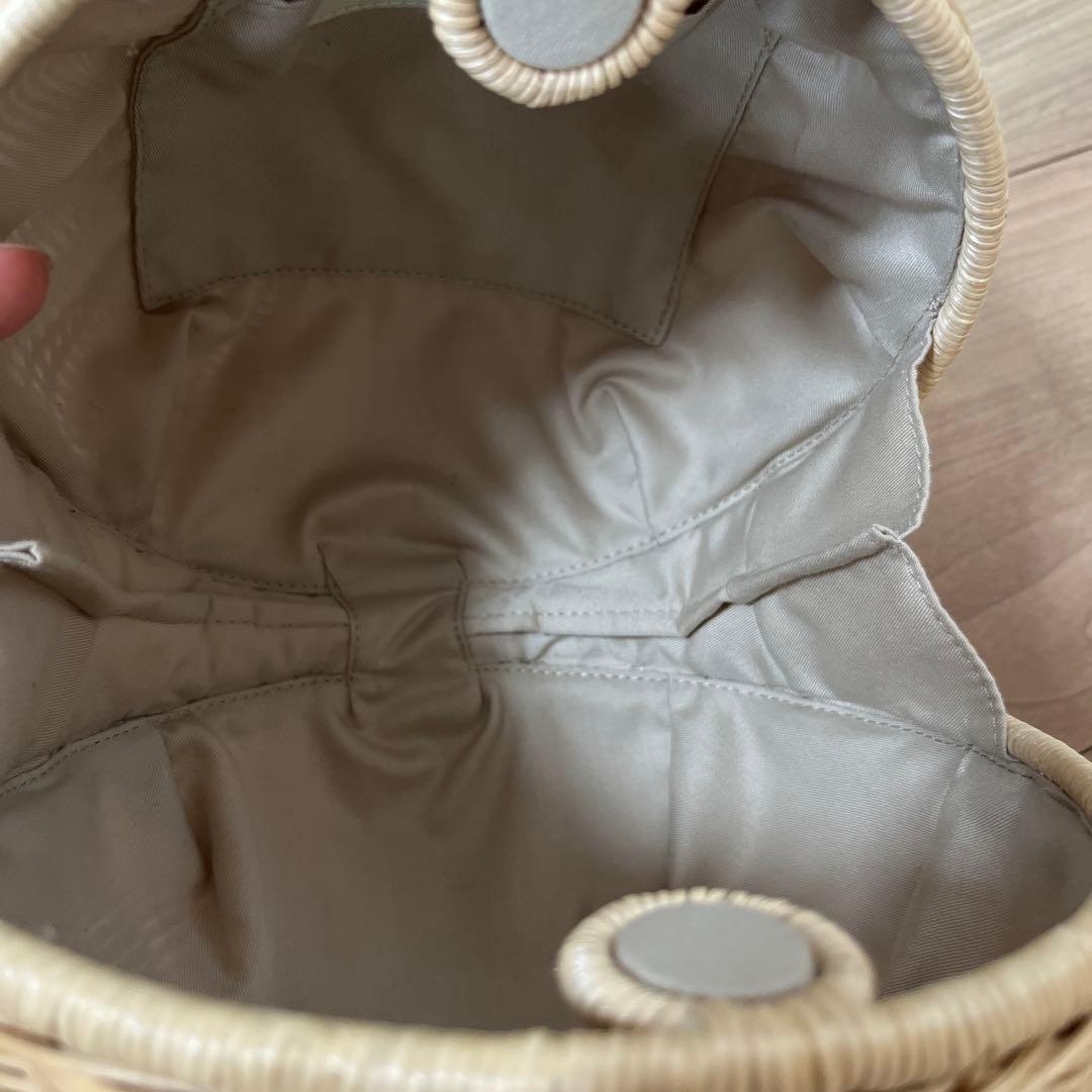 マニマリス フルムーンバスケット ナチュラル レザーハンドル ブラック