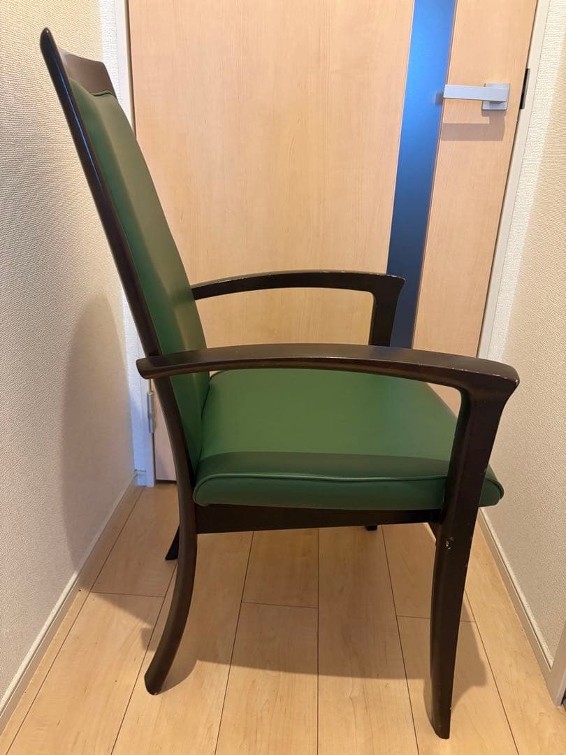 【高級】karimoku Direttore ダイニングチェア 肘付き　グリーン