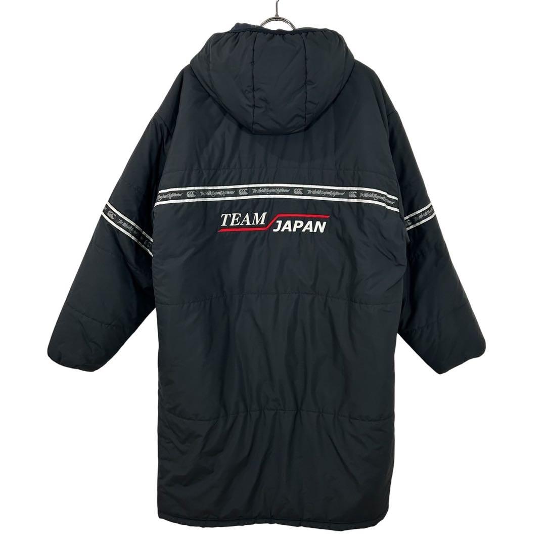 カンタベリー ベンチコート L 中綿 ロング 黒 ラグビー 日本製