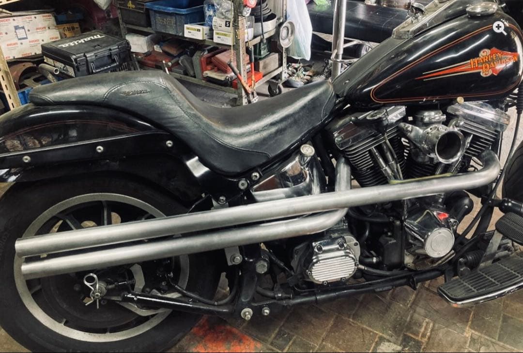 エボ　ソフテイル　ワンオフ　ショットガン　マフラー　ハーレー　tc88