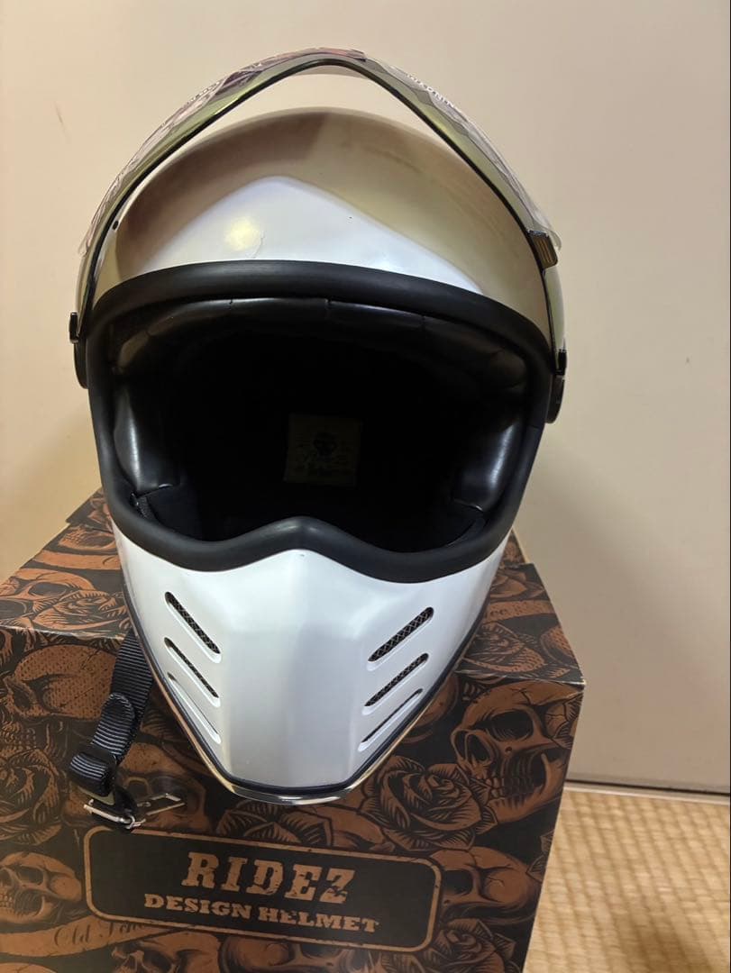 RIDEZ フルフェイスヘルメット　白ソリッドカラー