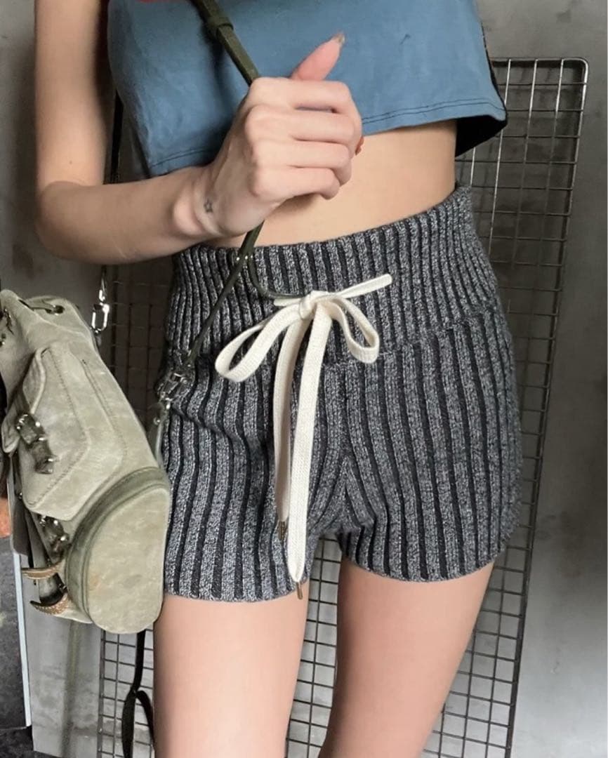 パンツ Contrast Knit Shorts