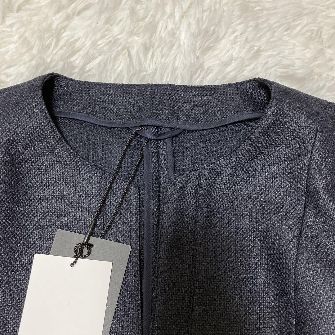 m*2様 新品タグ付✨現行 アナイ へプラムノーカラージャケット キーネック ス