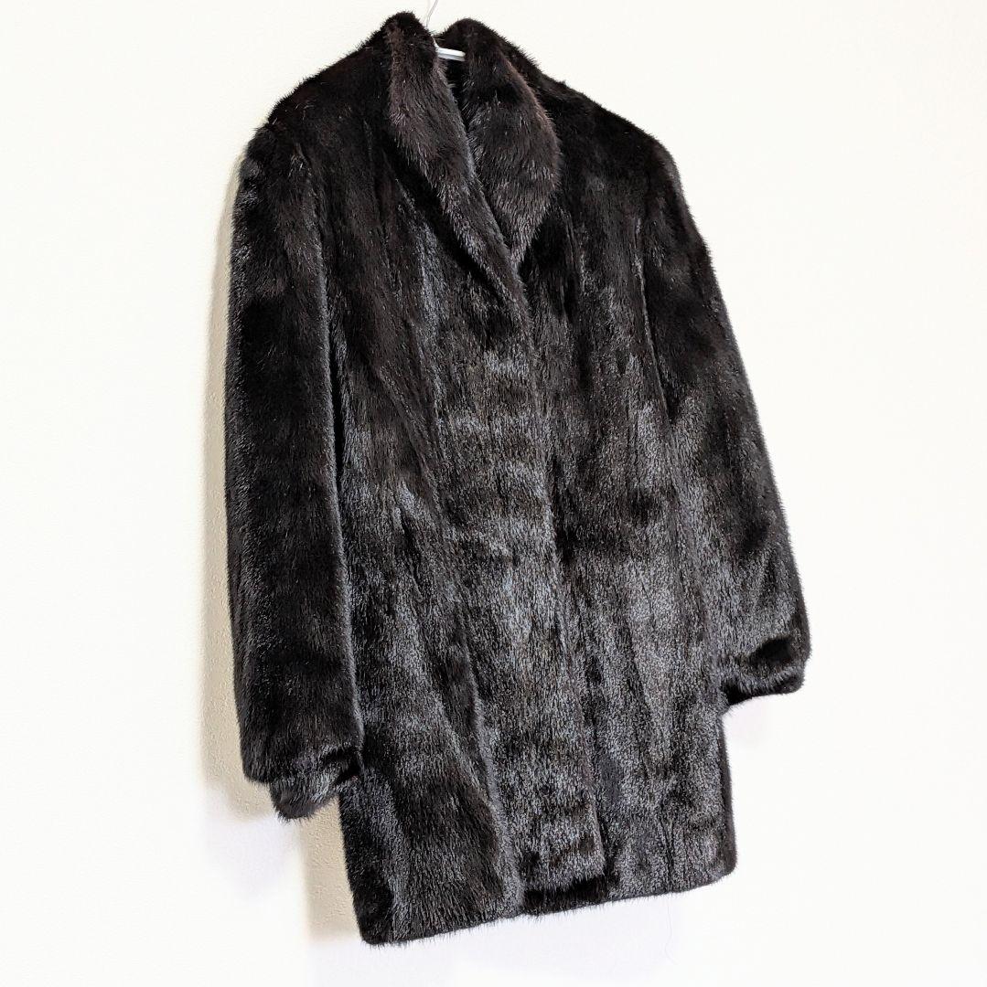 高級ミンクコート COFA認定 本毛皮 上品艶 女優襟