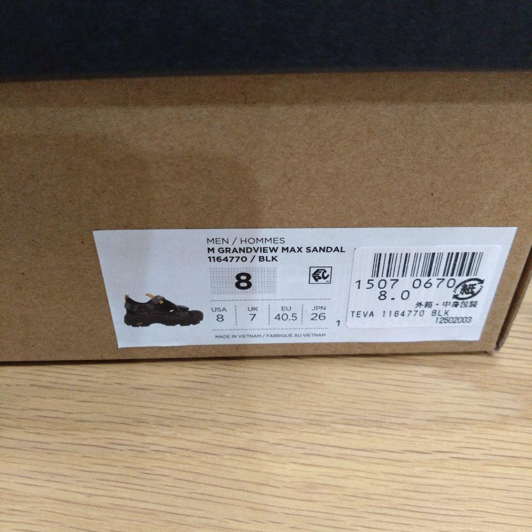 新品・未使用 TEVA テバ グランドビューマックスサンダル 26cm　黒