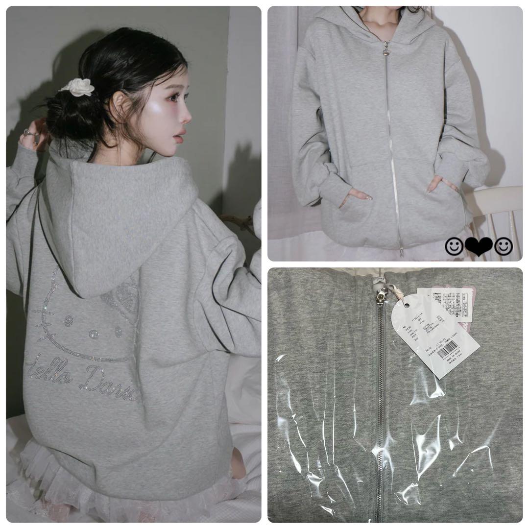 Darich♡Hello Darich ジップアップフーディ♡グレー