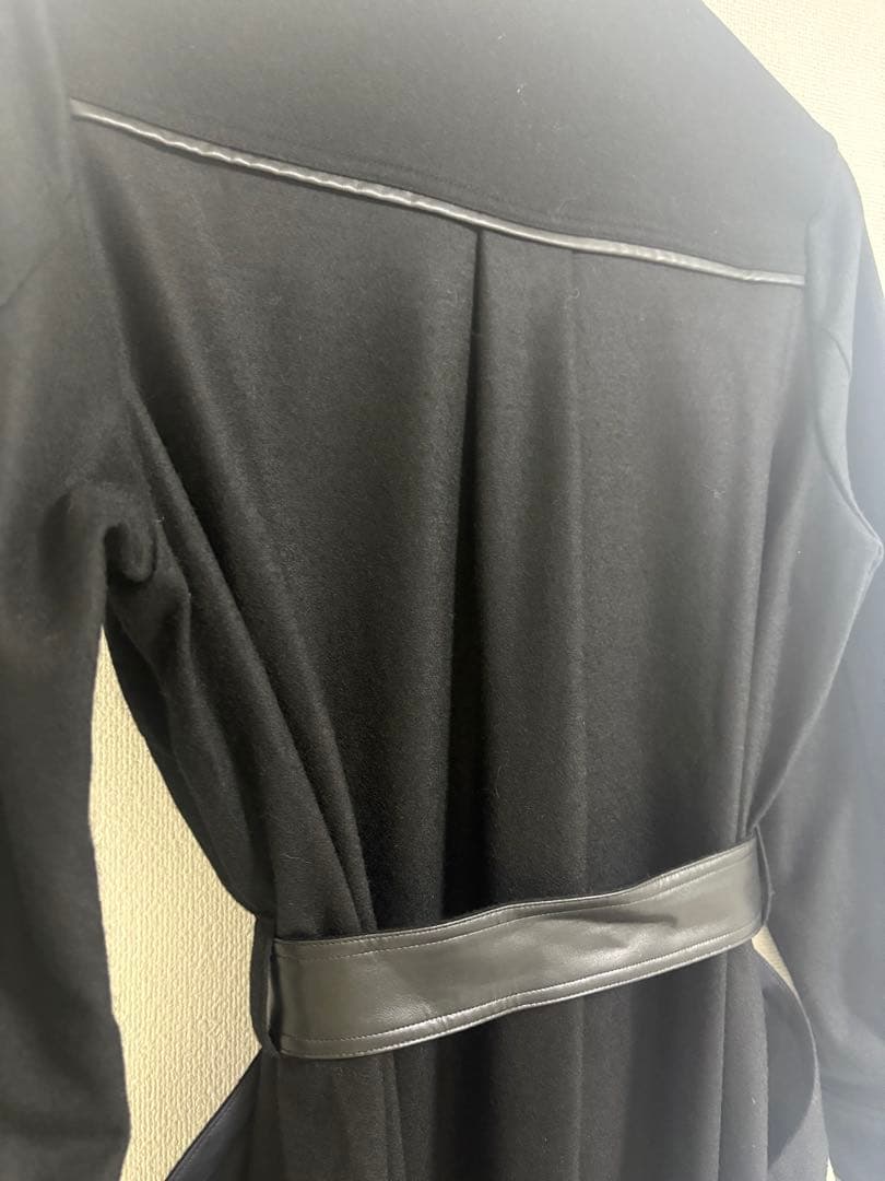 ANAYI ウールジャージーレザーコンビワンピース※ 彩果