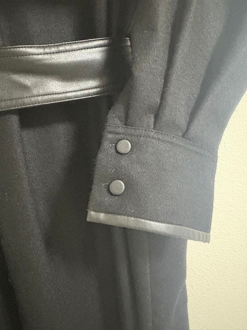 ANAYI ウールジャージーレザーコンビワンピース※ 彩果