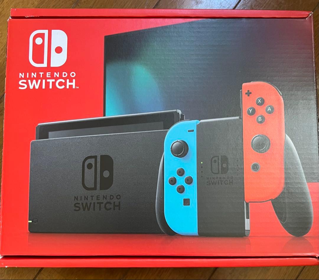 【残2年保証あり美品】Nintendo Switch 本体 青/赤 付属品完備