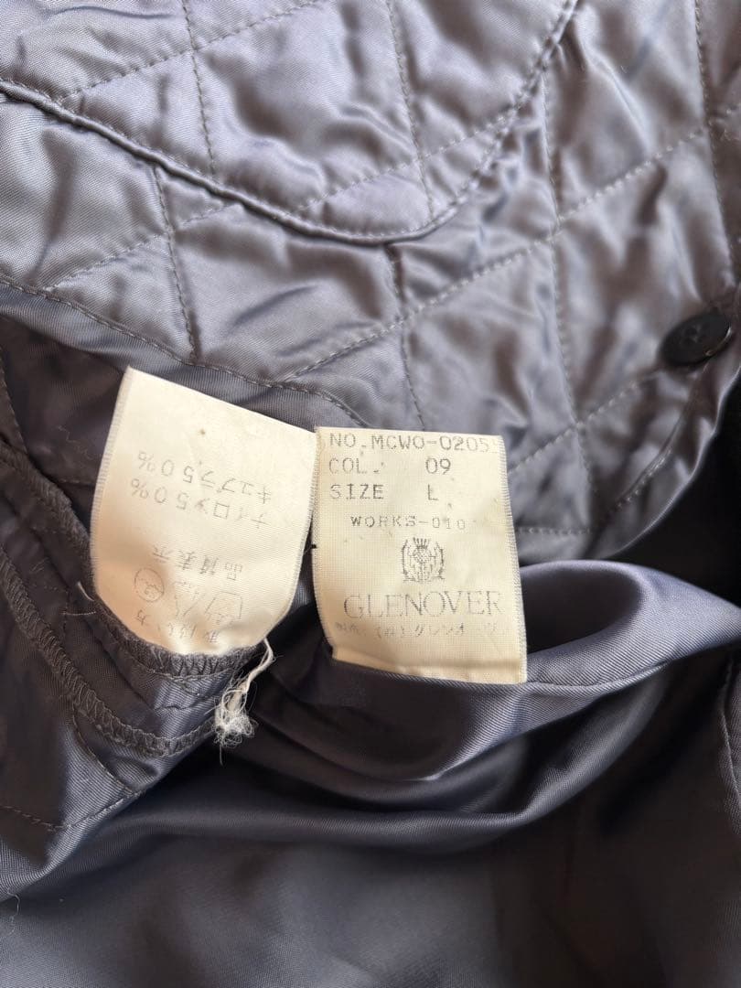 90s Grenover ウールコート　チンスト付き　カシミア混　ライナー付き