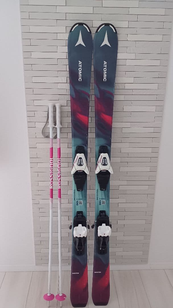 ATOMIC アトミック ジュニア スキー板＆ポール＆ケース 三点セット