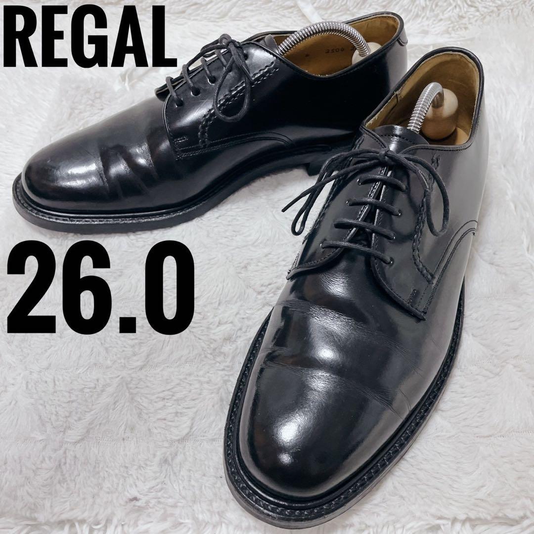 REGAL ドレスシューズ　26.0cm 黒　外羽根　レースアップ　メンズ