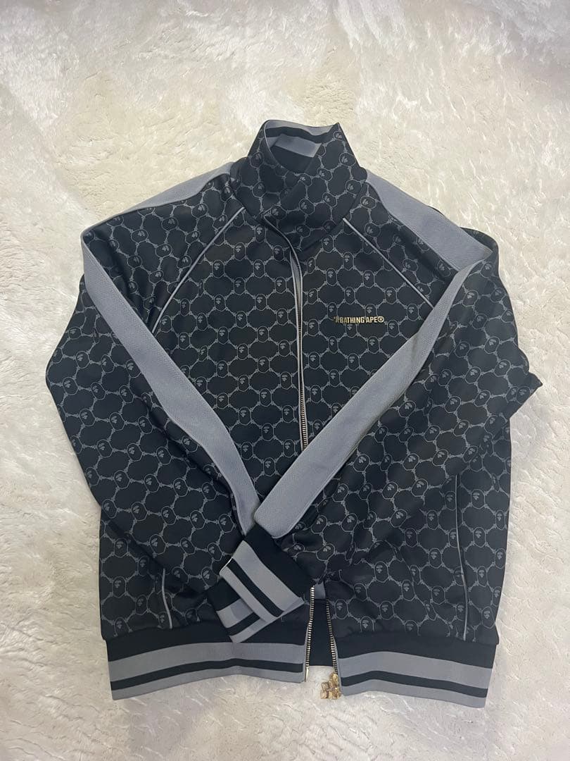 A BATHING APE ジャージ ブラック/グレー モノグラム