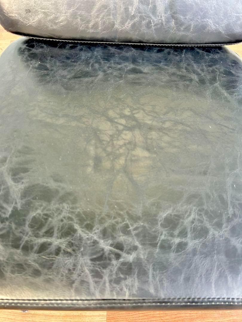 679 ゆかりん様カフェ チェア ベンチ 2人 スチール 黒 ブラック