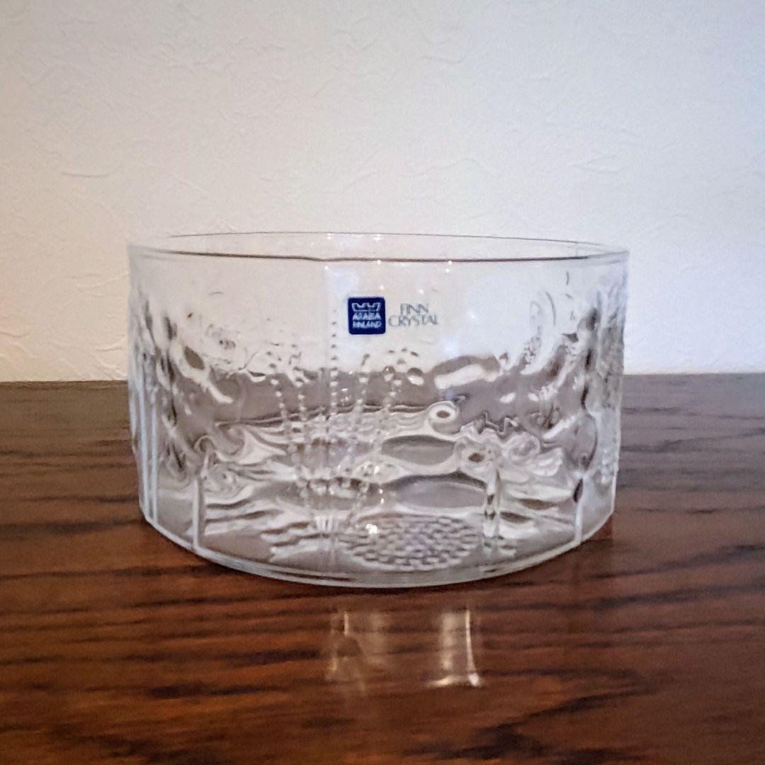 ヴィンテージ ヌータヤルヴィ フローラ ボウル 15cm クリア ガラス食器