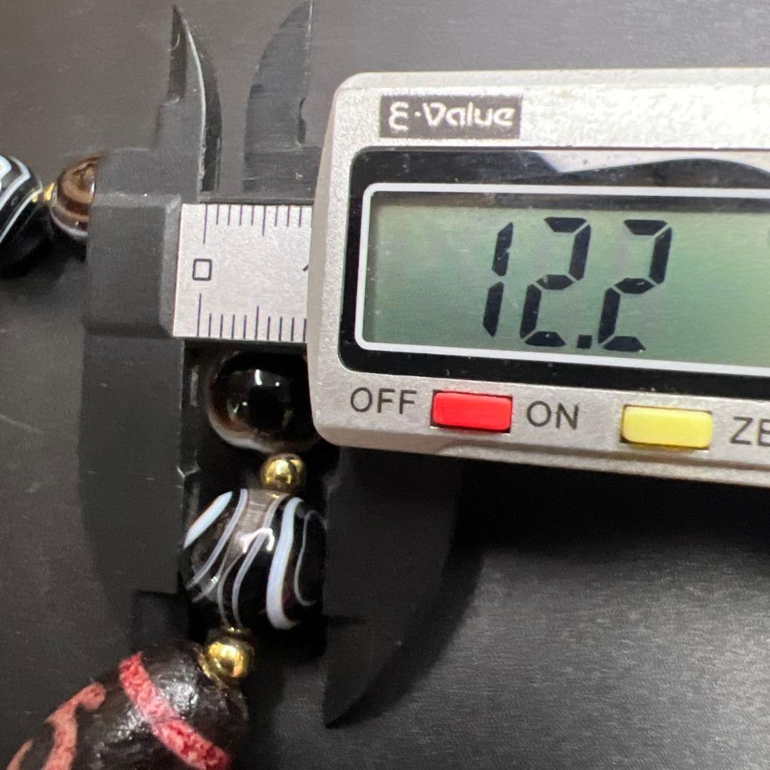 高包漿 辰砂供 グリーンタラと結晶質縞瑪瑙 線天珠 天眼石 ブレスレット